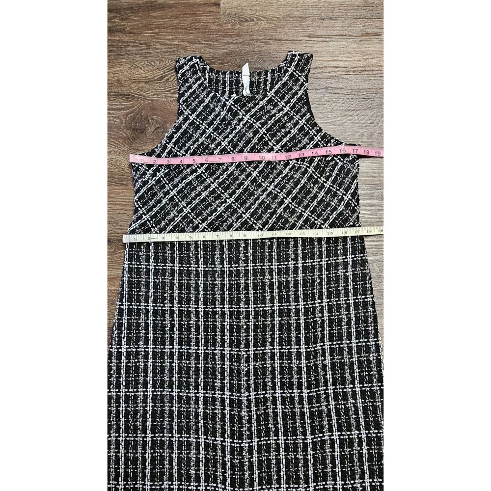 NY Collection Womens 2 Piece Tweed Dress Suit, In Black,White Medium - Picture 8 of 15